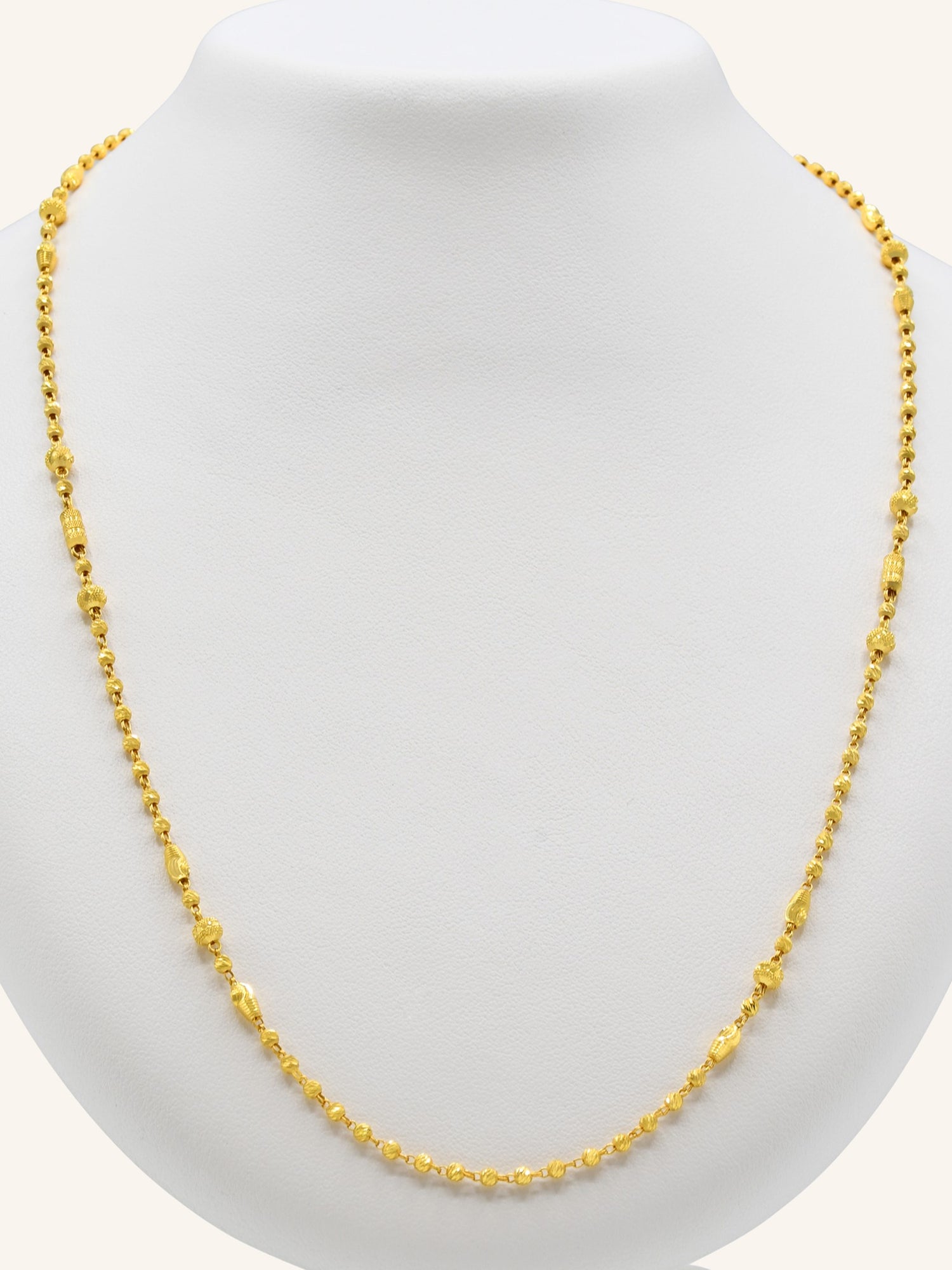 22ct Gold Ball Fancy Chain - Roop Darshan