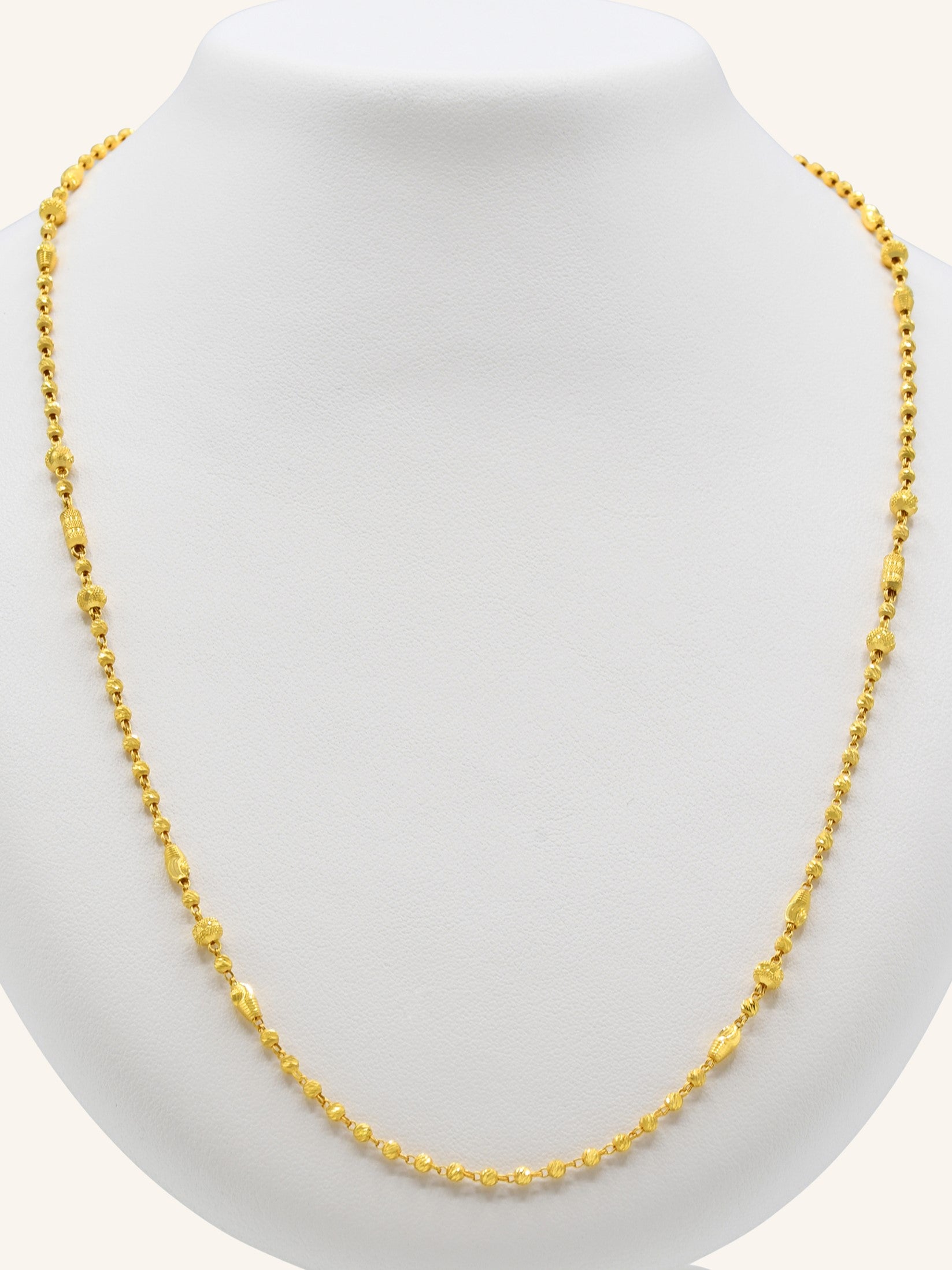 22ct Gold Ball Fancy Chain - Roop Darshan