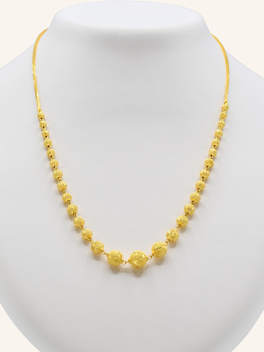22ct Gold Ball Fancy Chain - Roop Darshan
