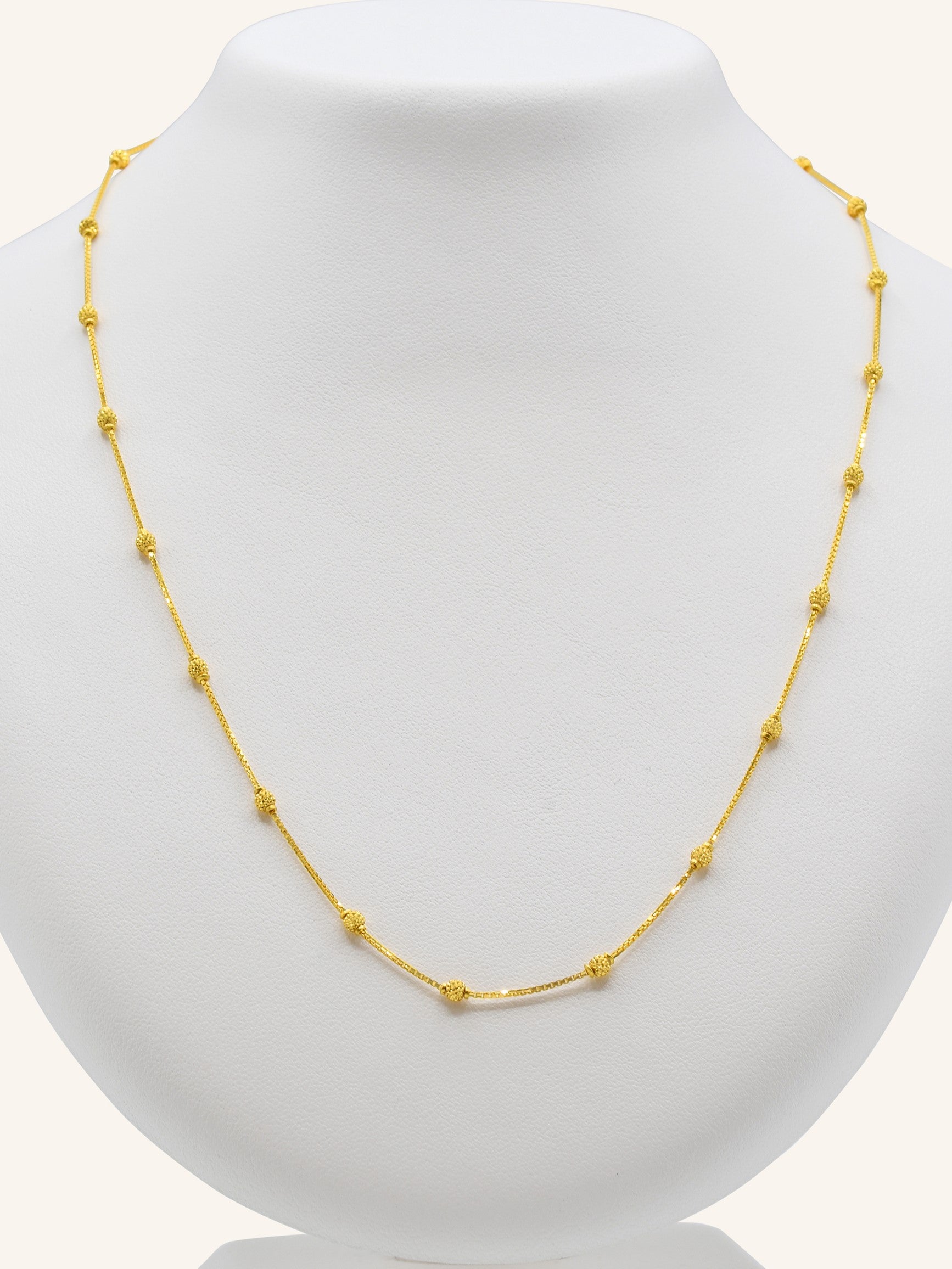 22ct Gold Ball Fancy Chain - Roop Darshan