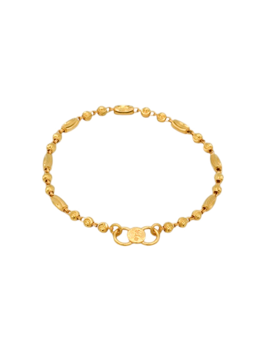 22ct Gold Ball Pair Baby Bracelet