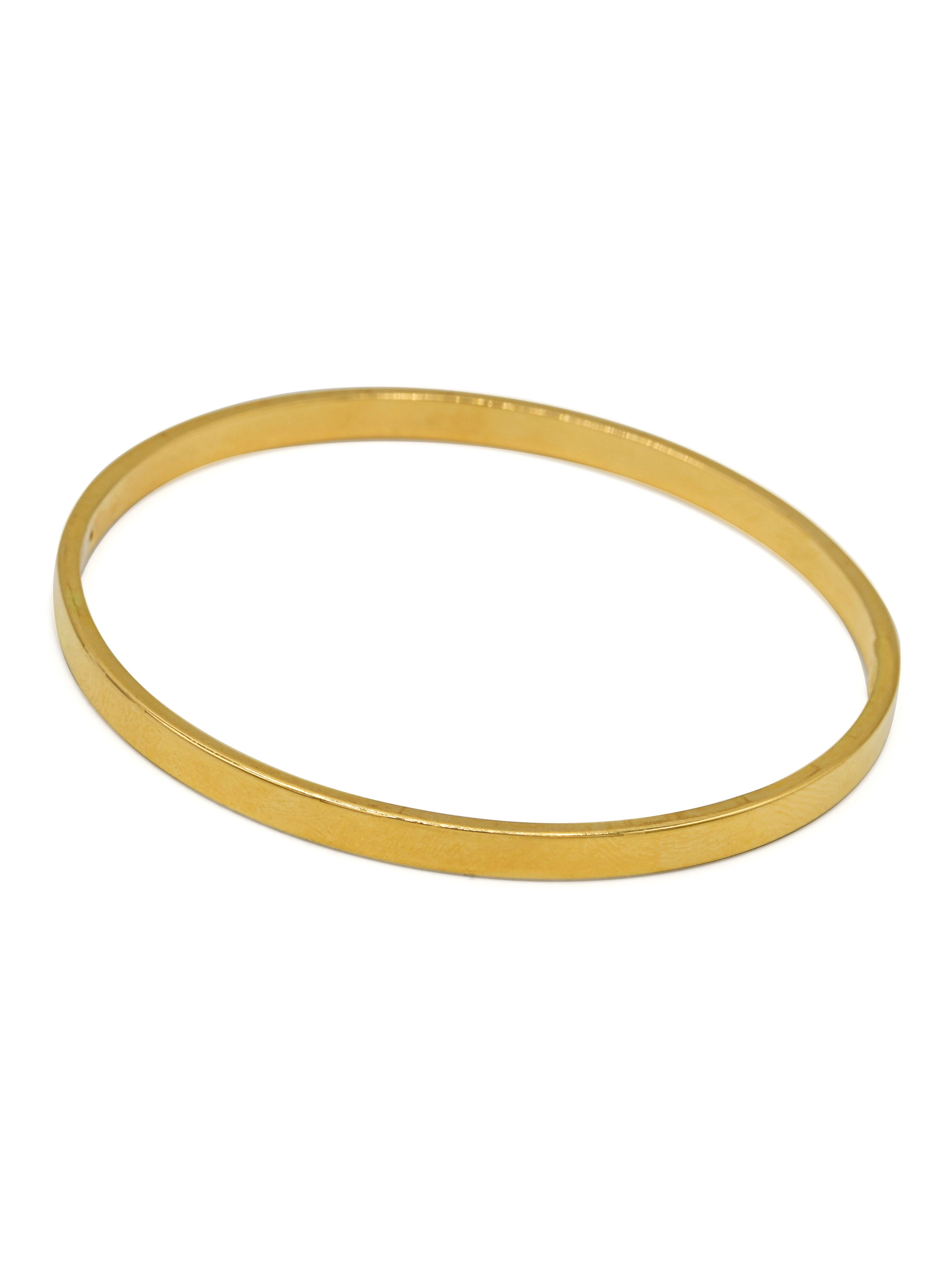 22ct Gold Plain Hollow 2 Piece Bangle - Roop Darshan