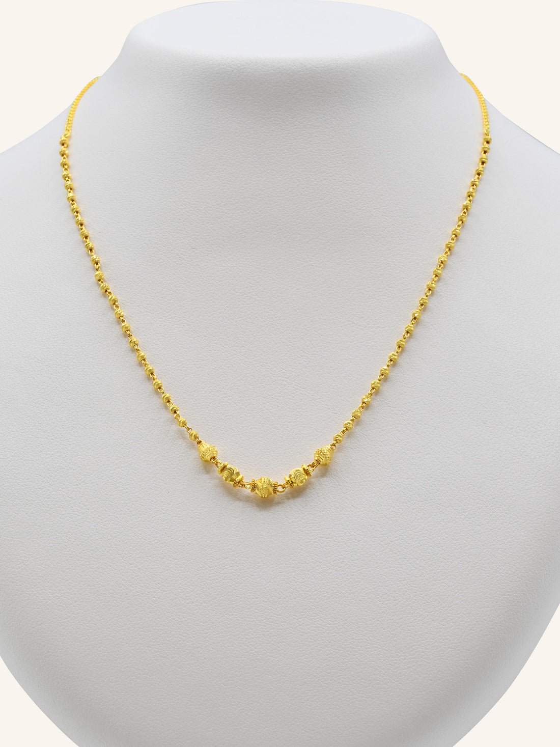 22ct Gold Ball Fancy Chain - Roop Darshan