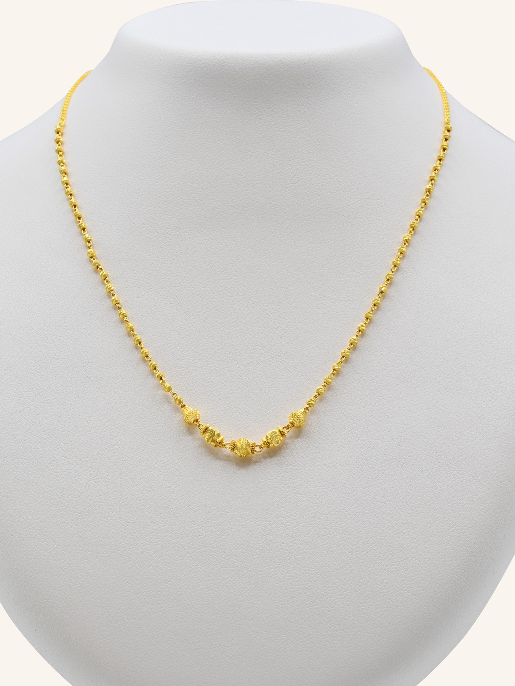 22ct Gold Ball Fancy Chain - Roop Darshan