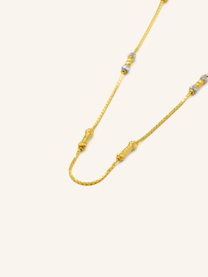 22ct Gold Two Tone Ball Fancy Chain 5.63 GMS - Roop Darshan