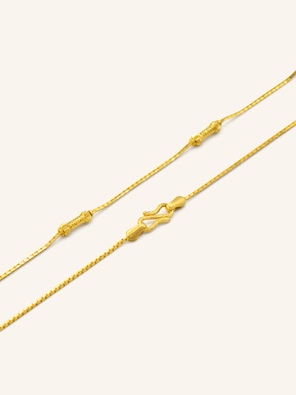22ct Gold Two Tone Ball Fancy Chain 5.63 GMS - Roop Darshan