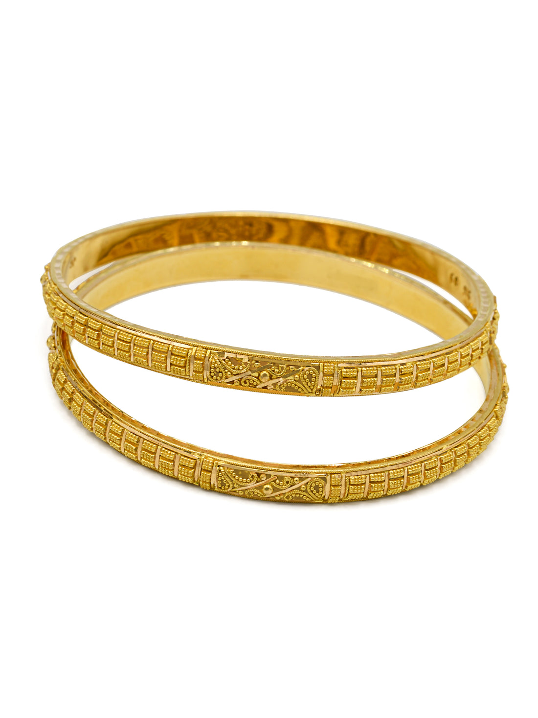22ct Gold 2 Piece Bangle - Roop Darshan