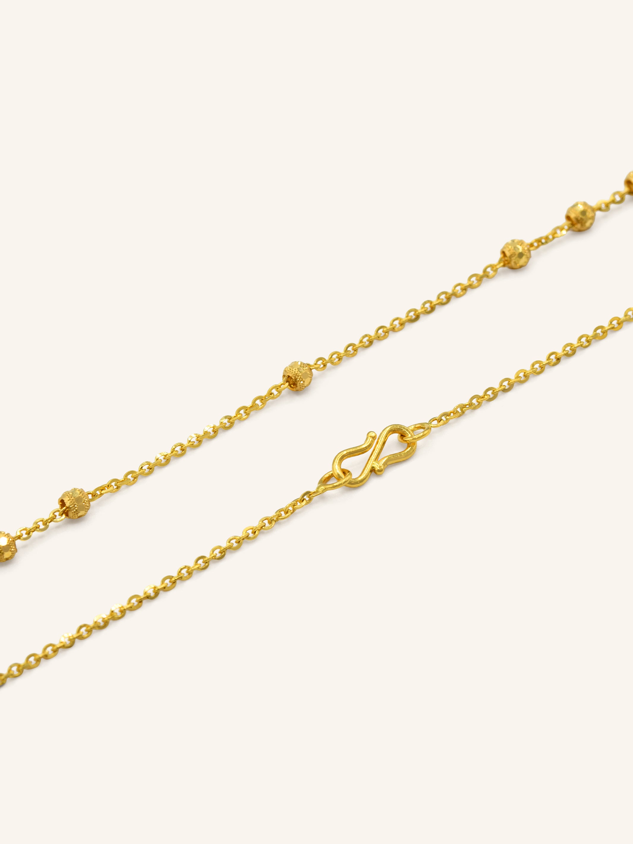 22ct Gold Ball Fancy Chain 4.26 GMS - Roop Darshan