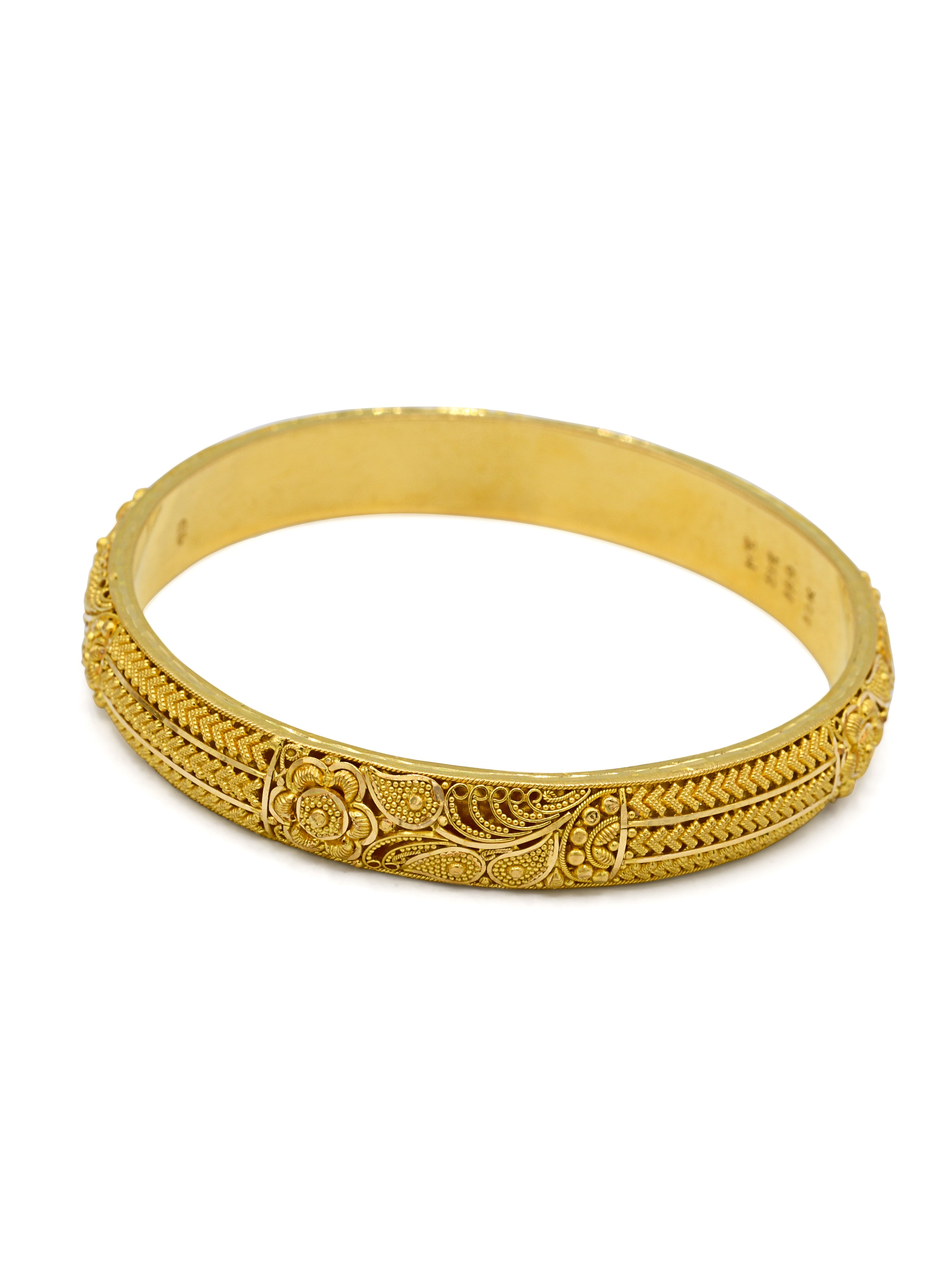 22ct Gold 1 Piece Bangle - Roop Darshan