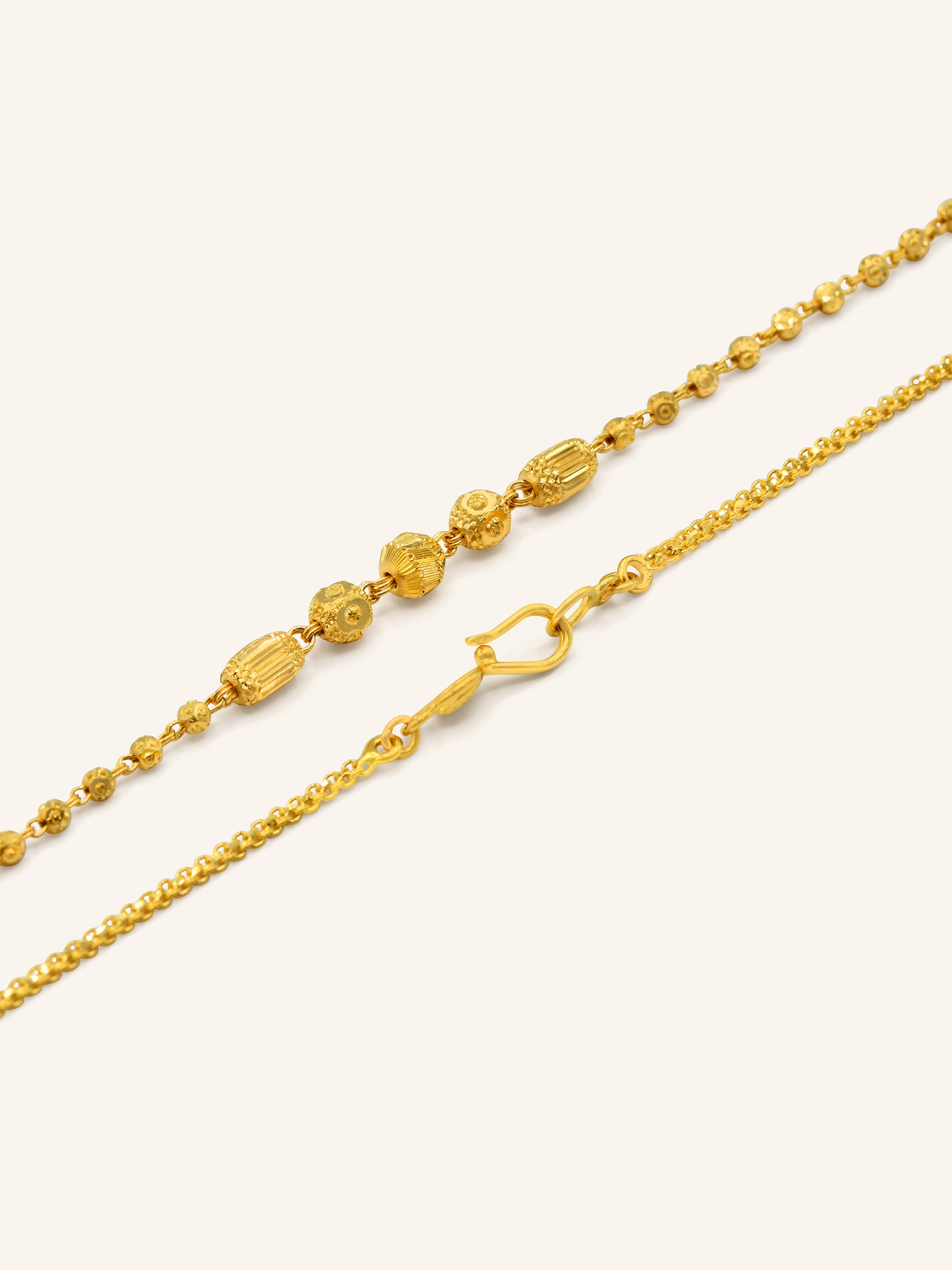 22ct Gold Ball Fancy Chain 6.85 GMS - Roop Darshan