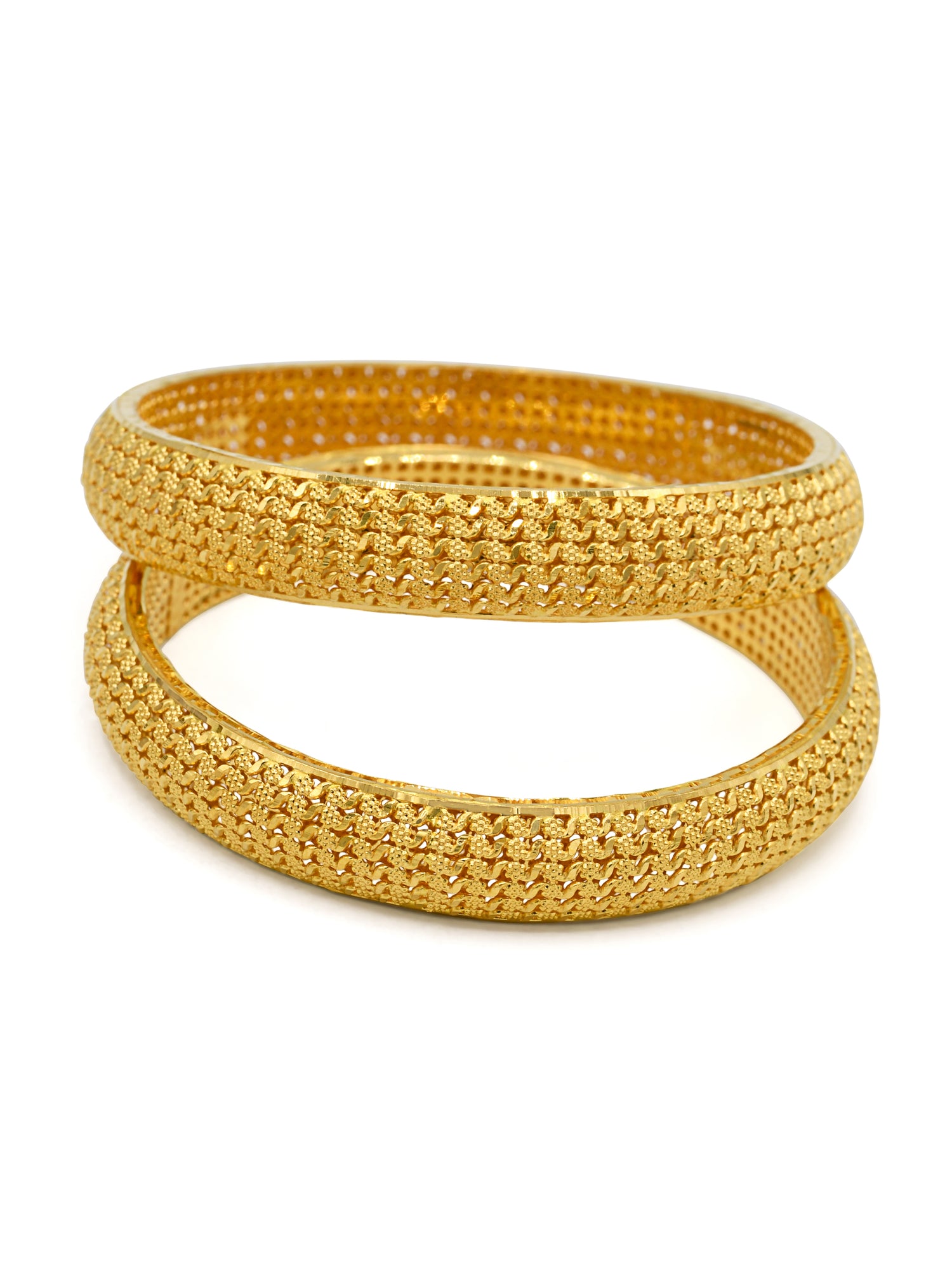 22ct Gold 2 Piece Bangle - Roop Darshan