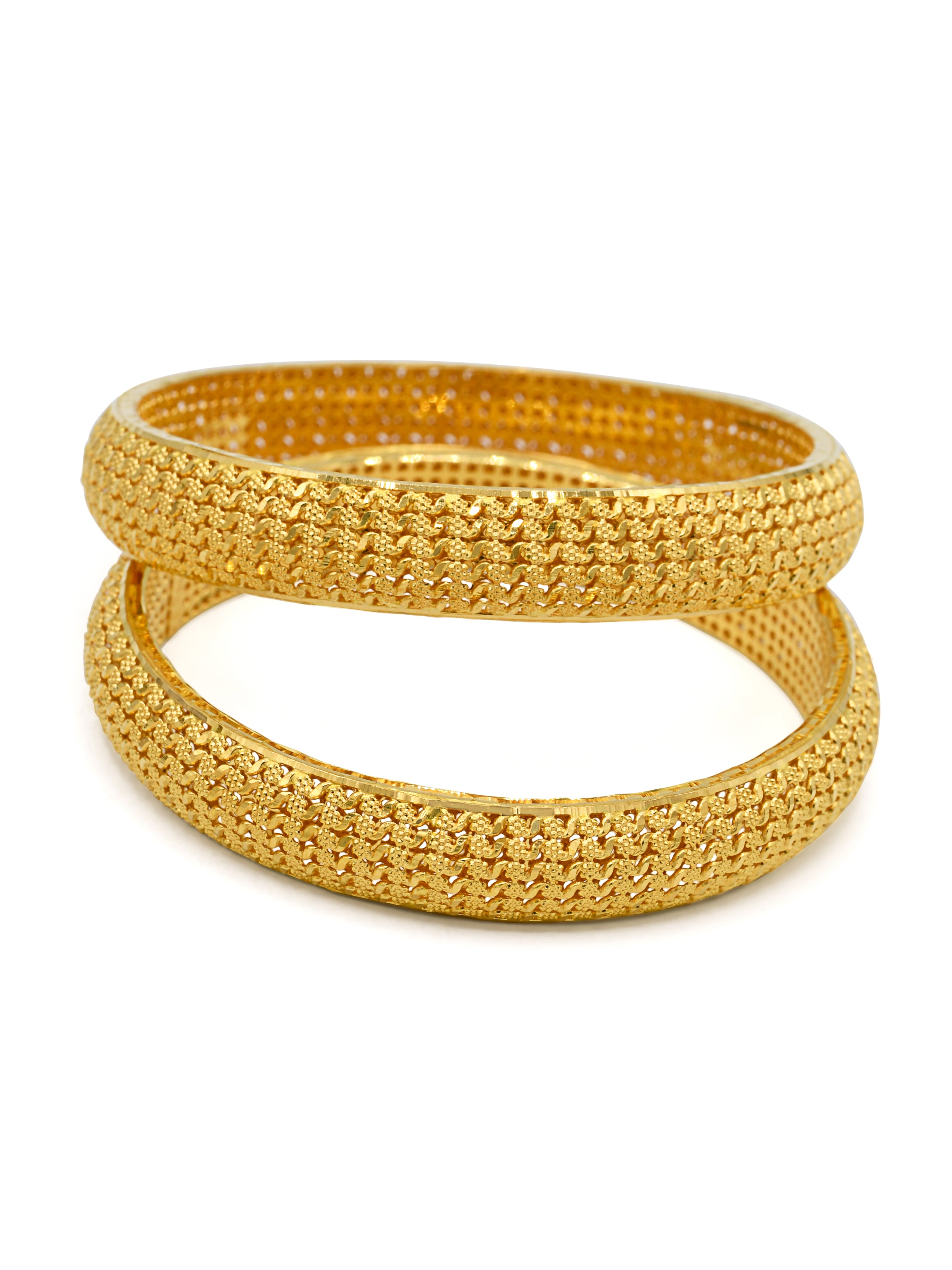 22ct Gold 2 Piece Bangle - Roop Darshan