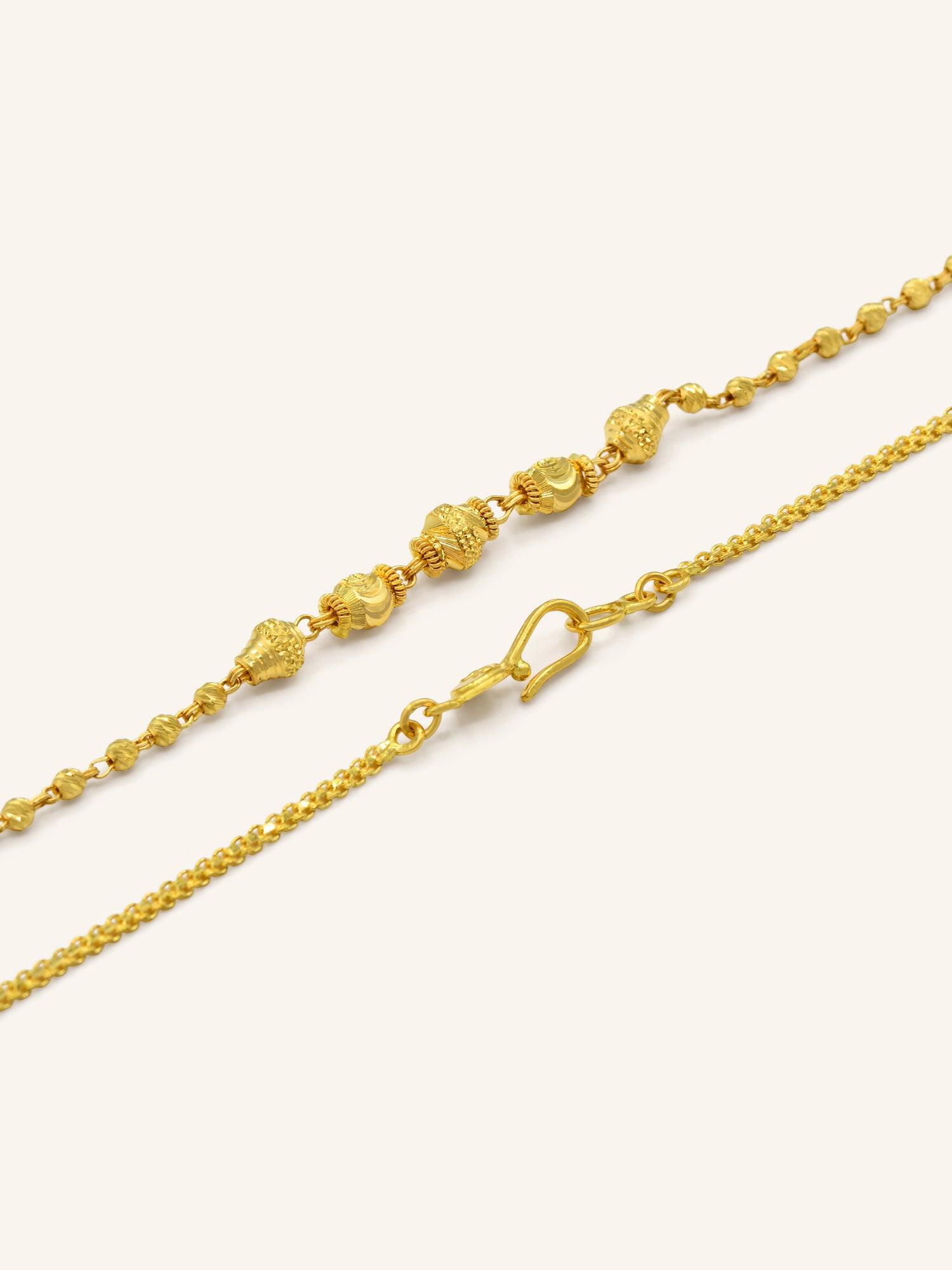 22ct Gold Ball Fancy Chain 7.14 GMS - Roop Darshan