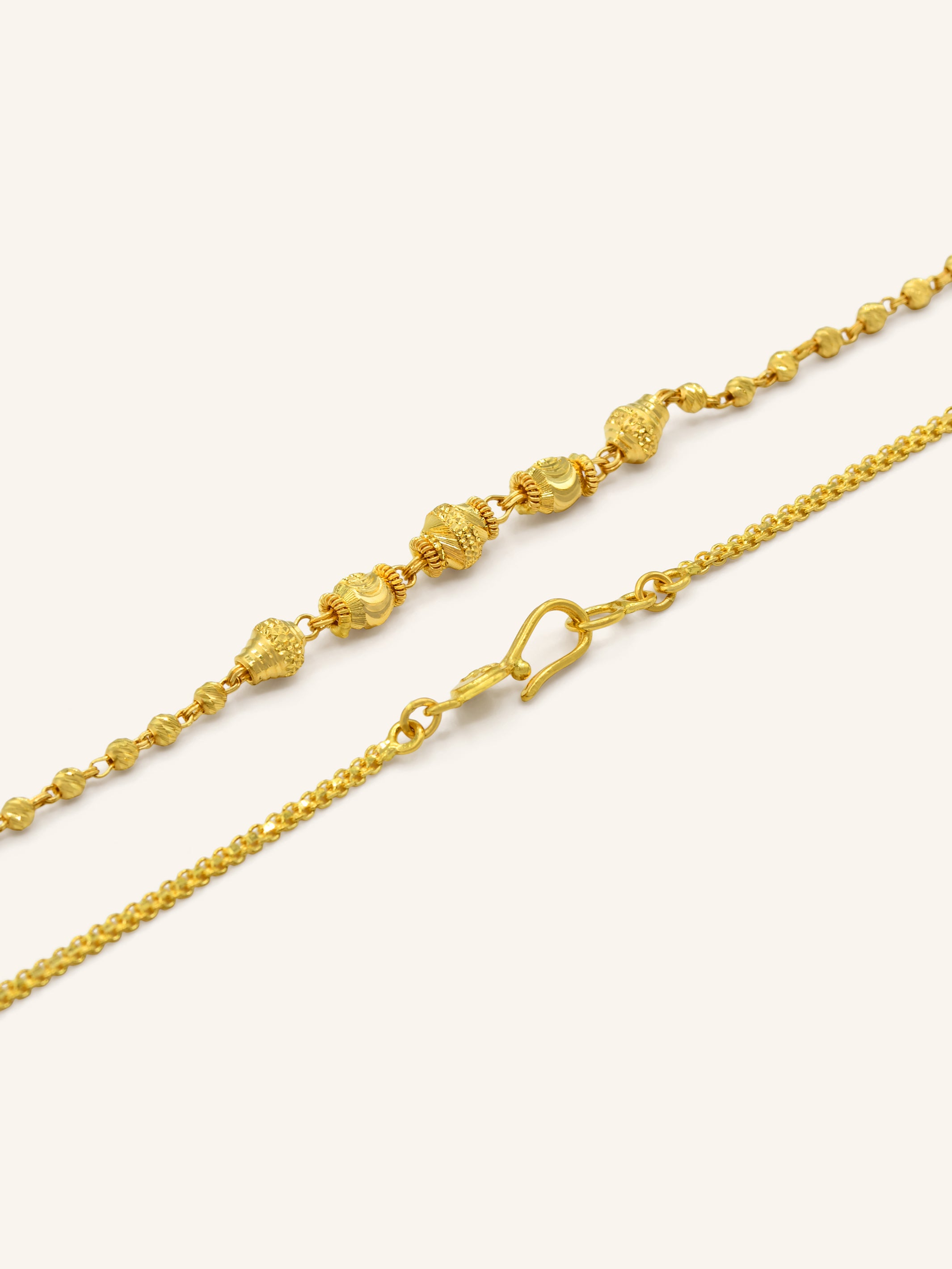 22ct Gold Ball Fancy Chain 7.14 GMS - Roop Darshan