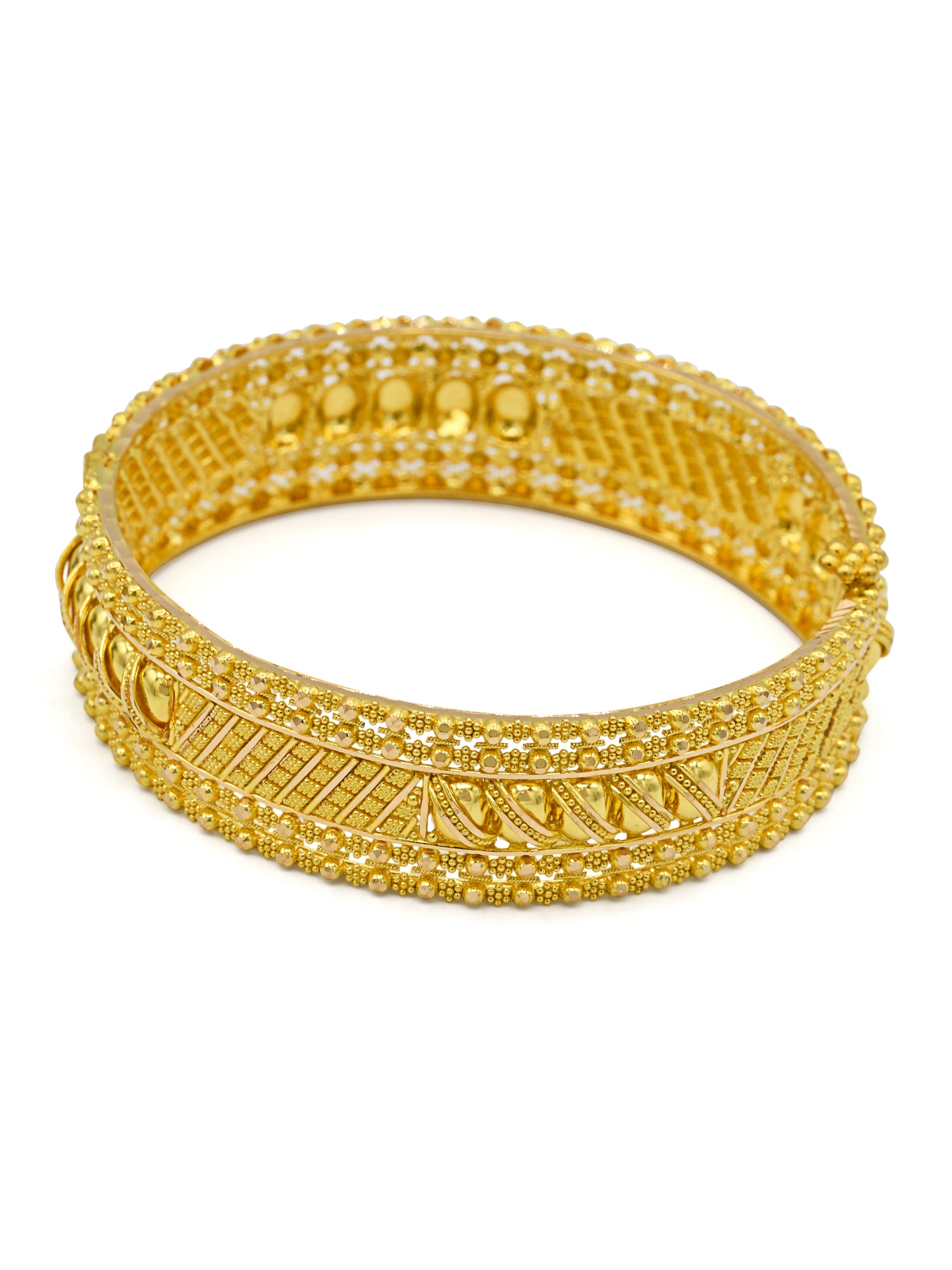 22ct Gold Filligree 2 Piece Patta Bangle - Roop Darshan