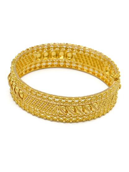 22ct Gold Filligree 2 Piece Patta Bangle - Roop Darshan