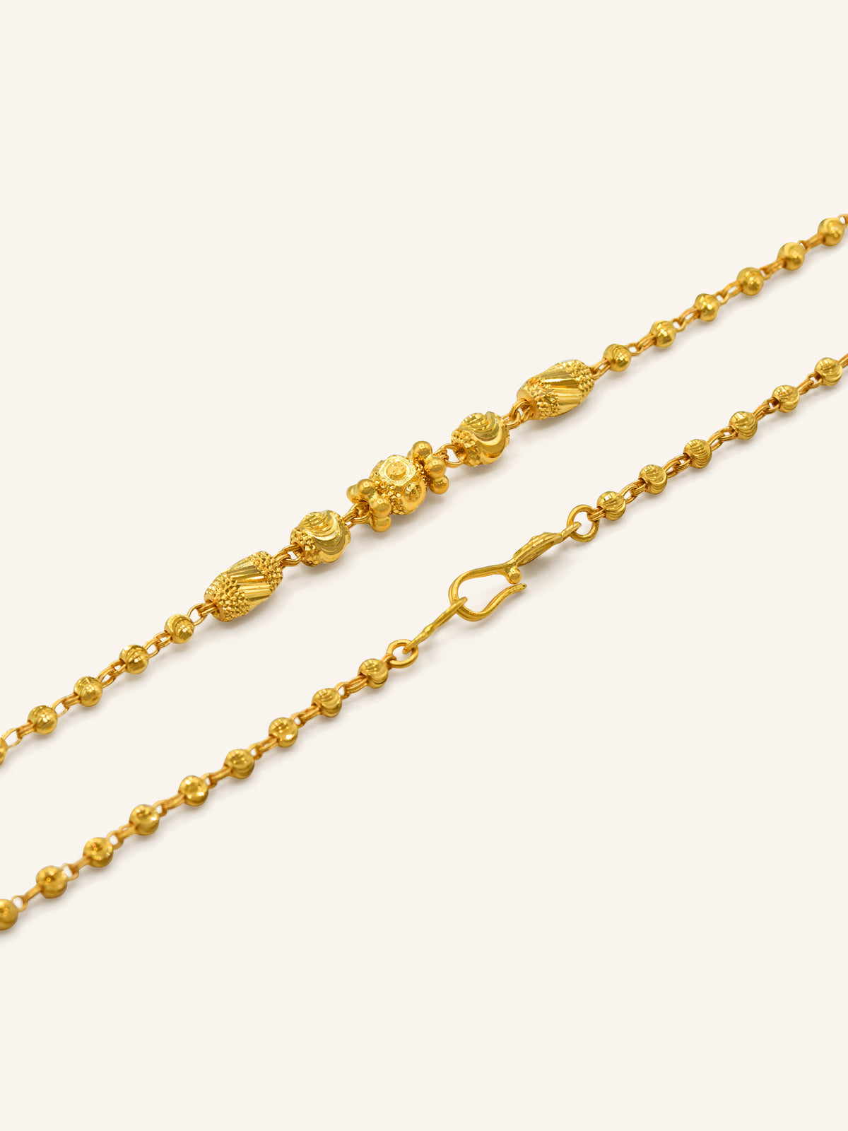 22ct Gold Ball Fancy Chain – Roop Darshan