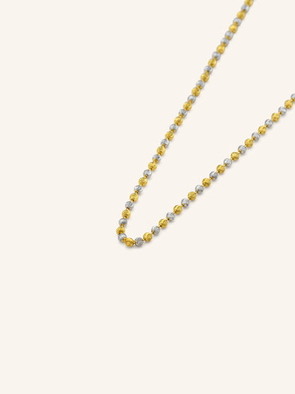 22ct Gold Two Tone Ball Fancy Chain 7.70 GMS - Roop Darshan