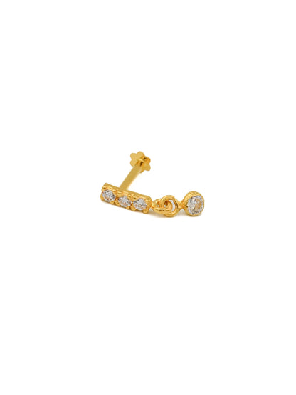 22ct Gold CZ Nose Pin