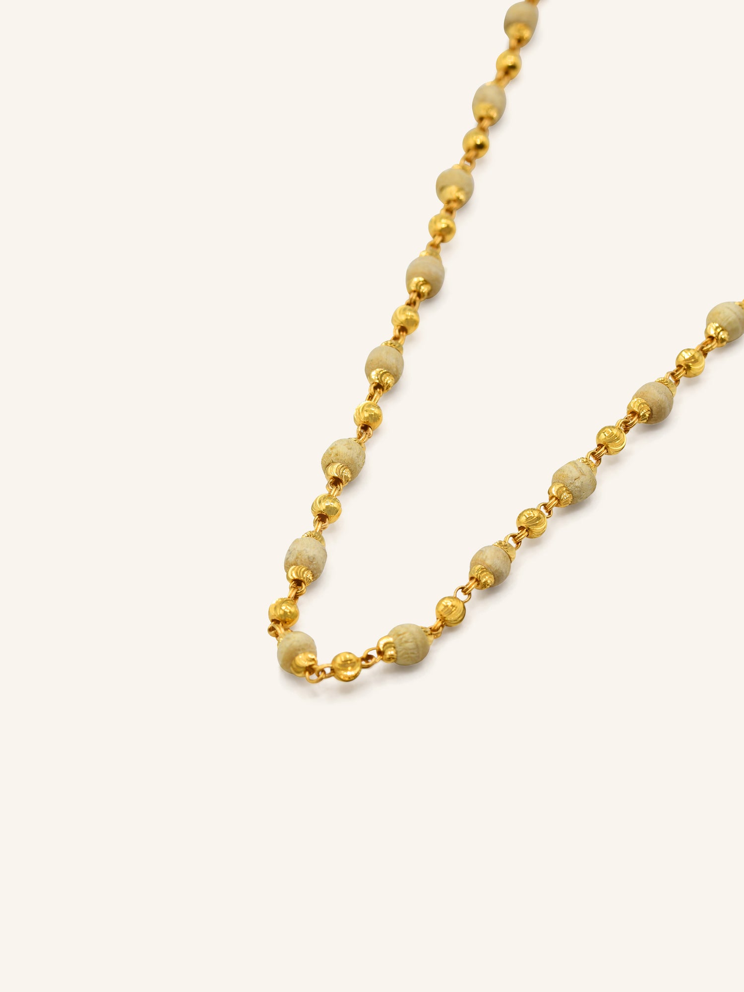 22ct Gold Tulsi Mala Fancy Chain 11.41 GMS - Roop Darshan