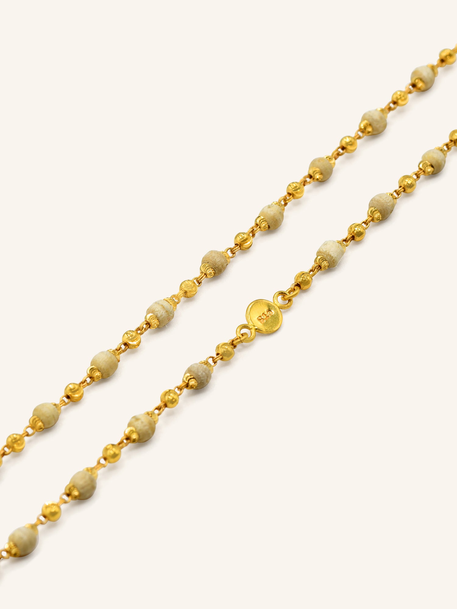 22ct Gold Tulsi Mala Fancy Chain 11.41 GMS - Roop Darshan