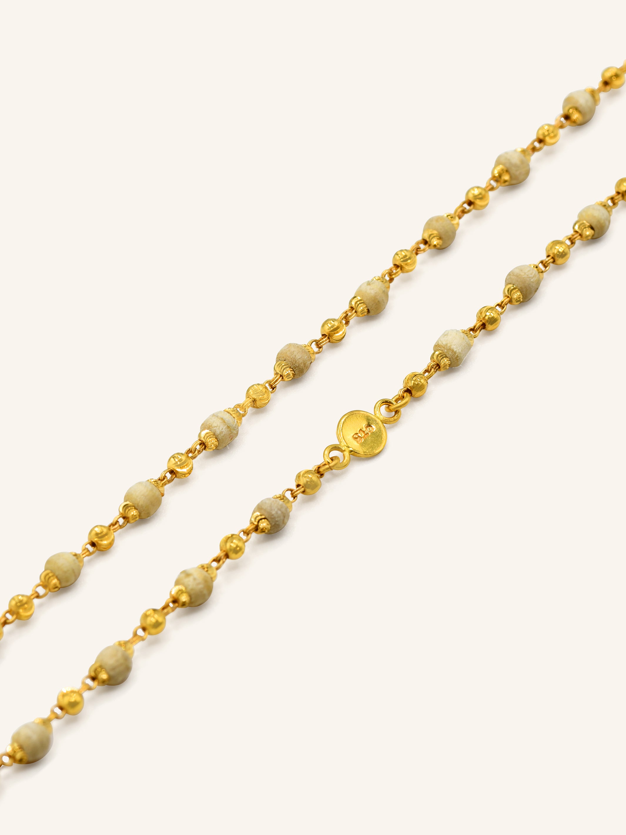 22ct Gold Tulsi Mala Fancy Chain 11.41 GMS - Roop Darshan