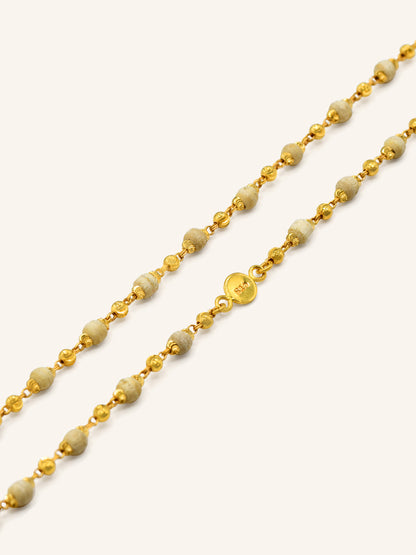22ct Gold Tulsi Mala Fancy Chain 11.41 GMS - Roop Darshan