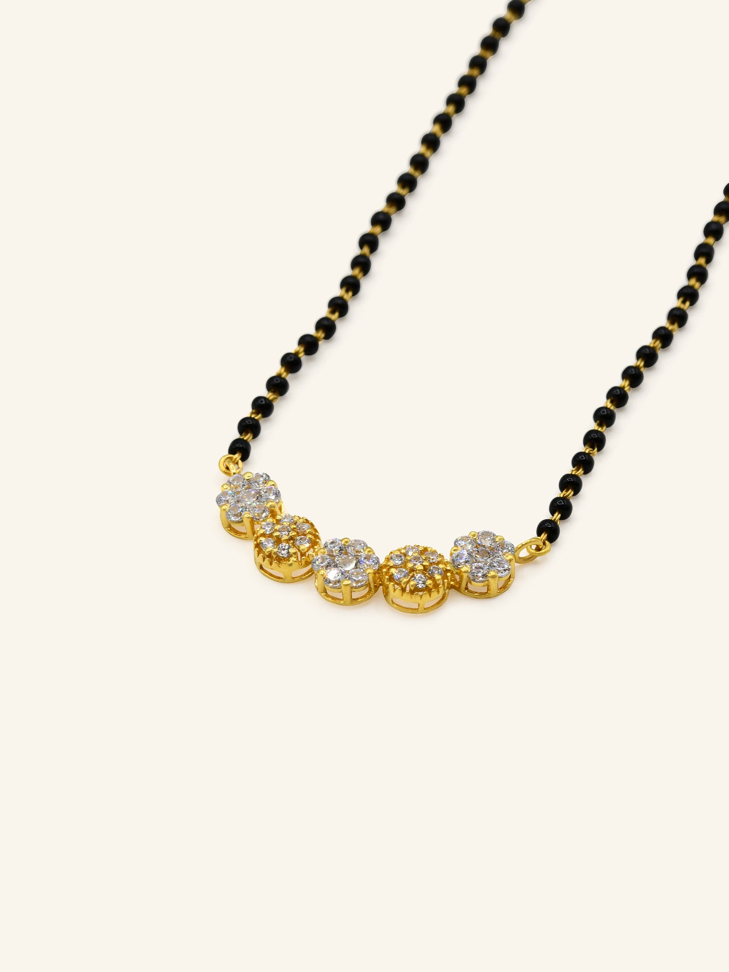 22ct Gold CZ Mangal Sutra 6.41 GMS - Roop Darshan