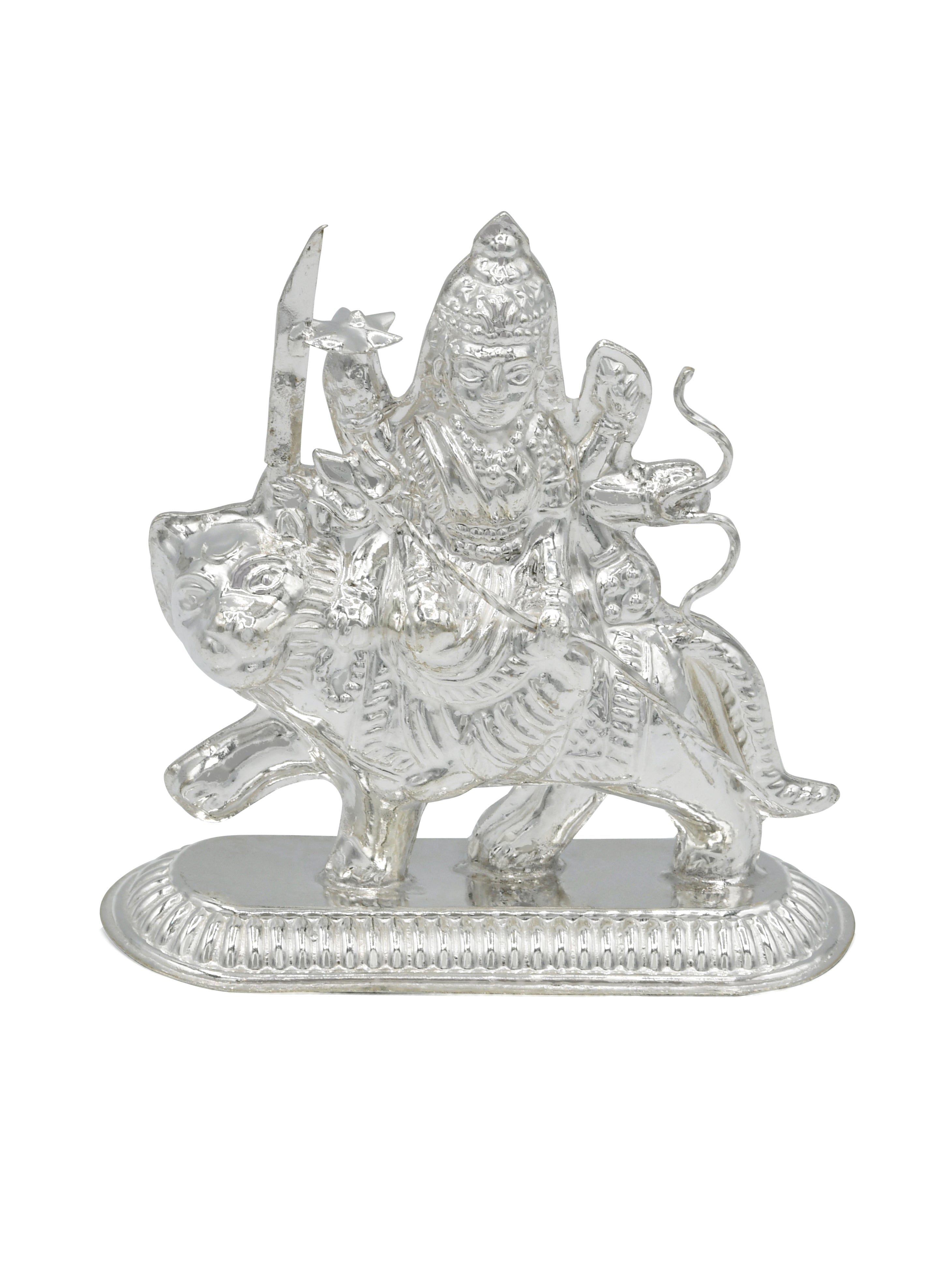 Silver Durga Murti - Roop Darshan