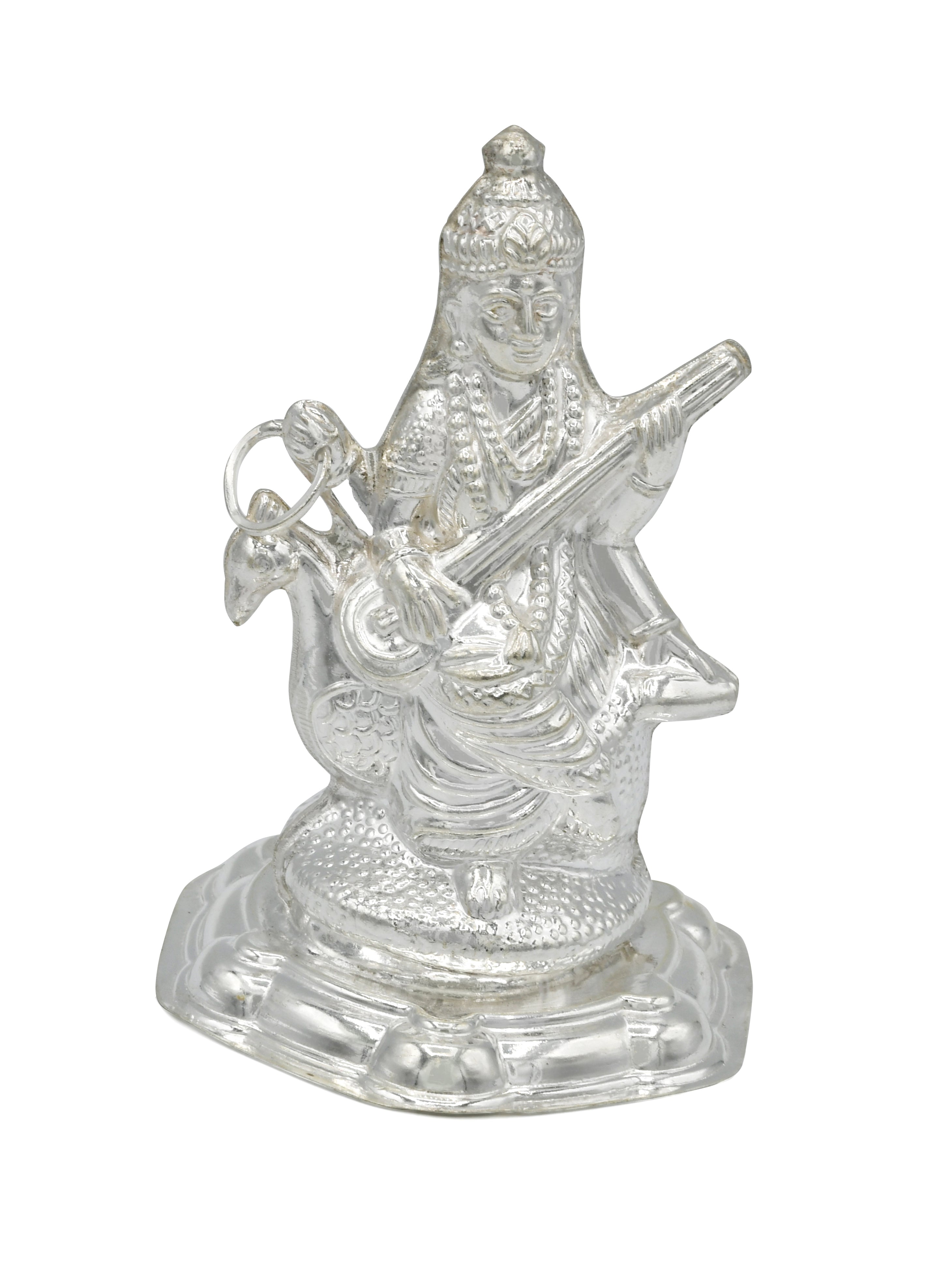Silver Maa Saraswati Murti - Roop Darshan