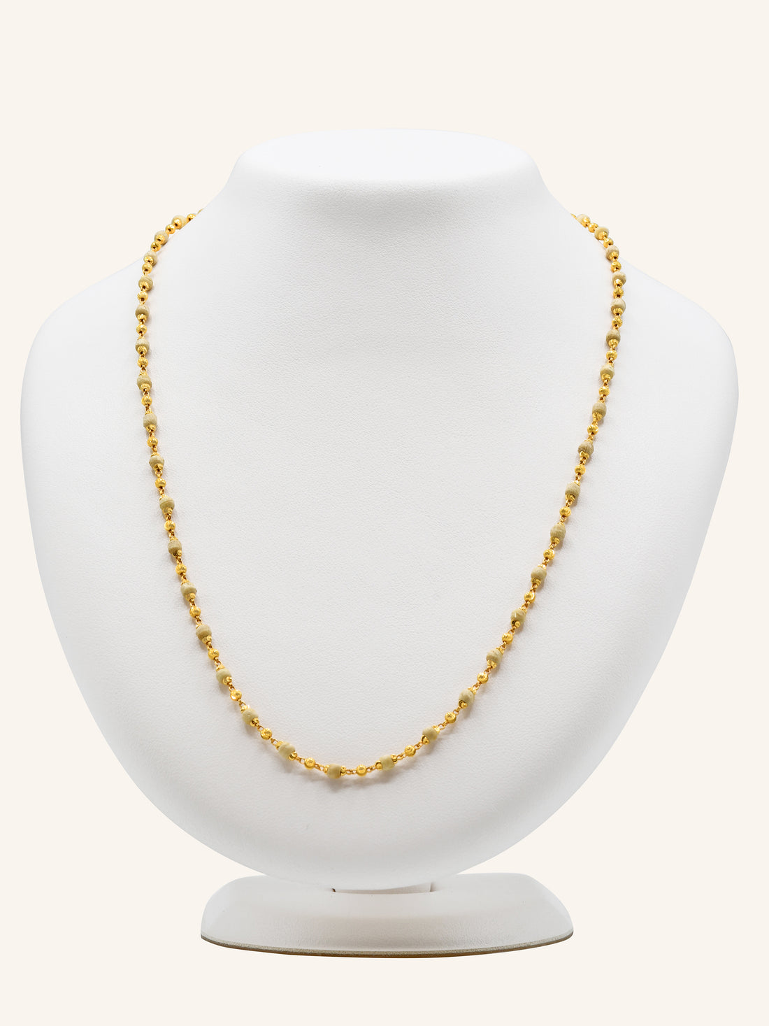 22ct Gold Tulsi Mala Fancy Chain 11.41 GMS - Roop Darshan