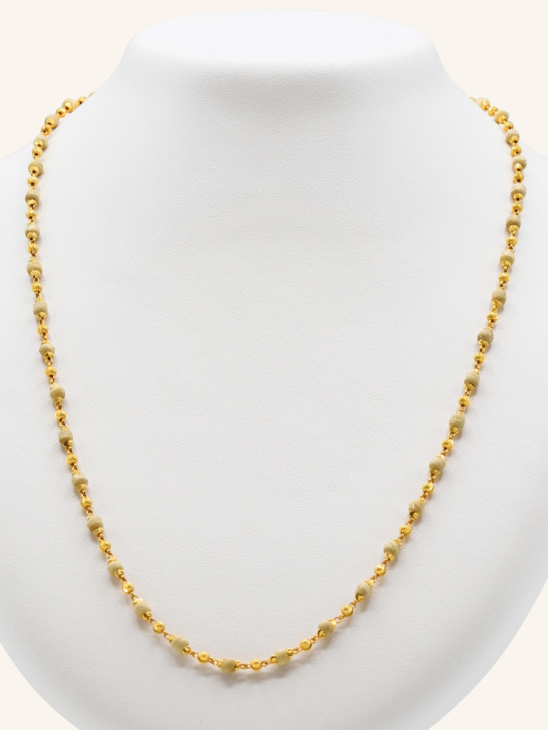 22ct Gold Tulsi Mala Fancy Chain - Roop Darshan