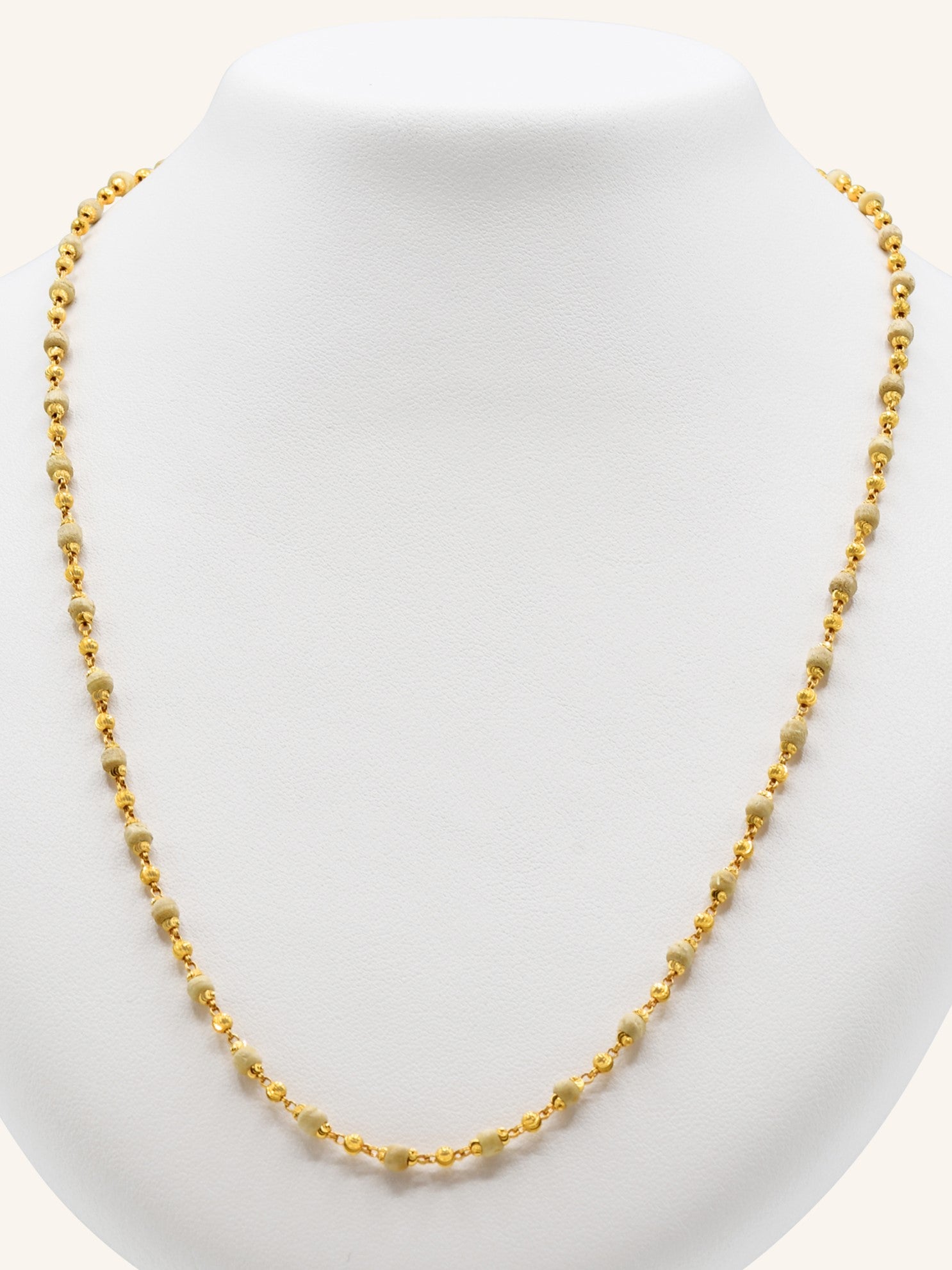 22ct Gold Tulsi Mala Fancy Chain - Roop Darshan