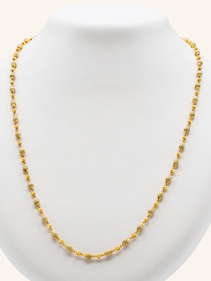 22ct Gold Tulsi Mala Fancy Chain - Roop Darshan