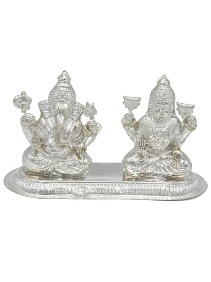 Silver Lakshmi Ganesh Murti