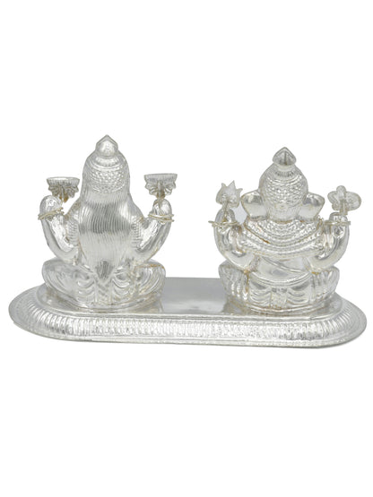 Silver Lakshmi Ganesh Murti