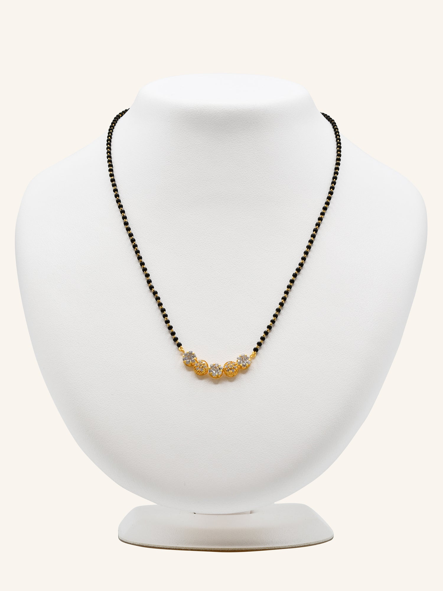 22ct Gold CZ Mangal Sutra 6.41 GMS - Roop Darshan