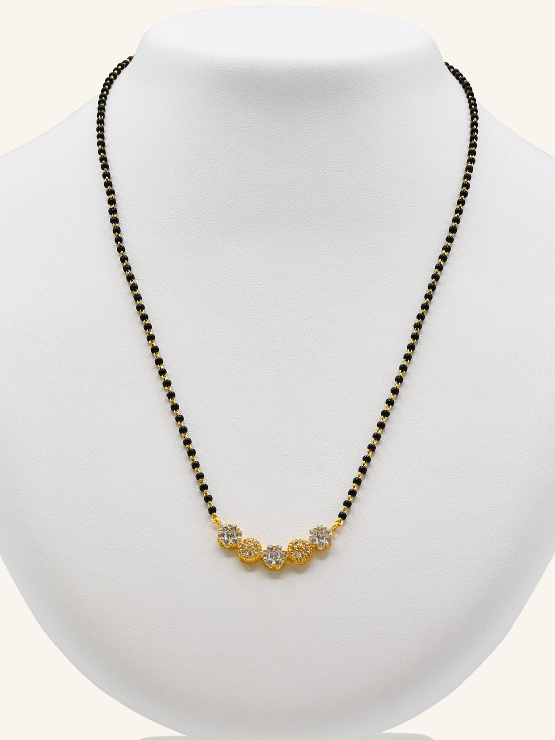 22ct Gold CZ Mangal Sutra - Roop Darshan