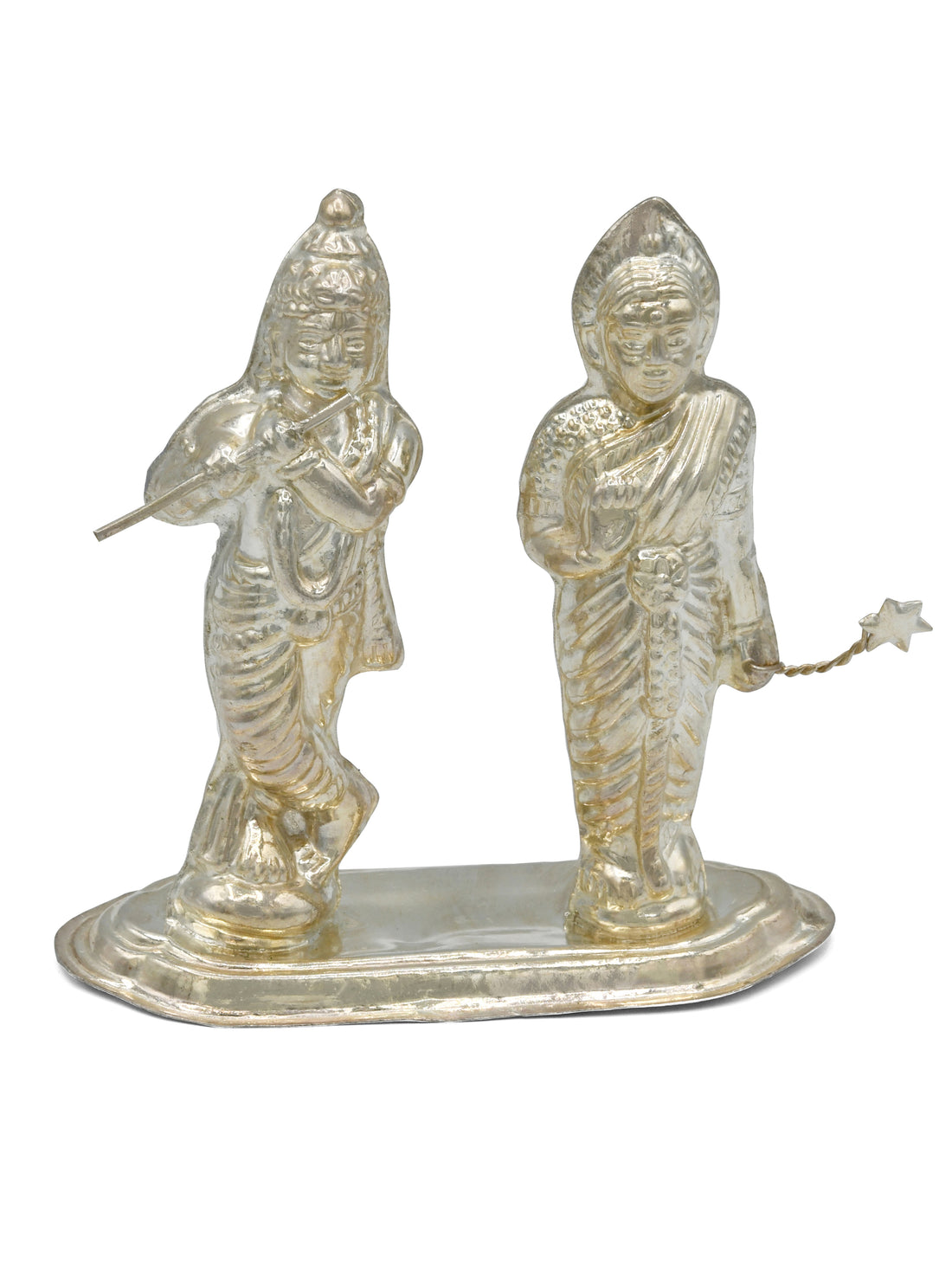 Silver Radhe Krishna Murti