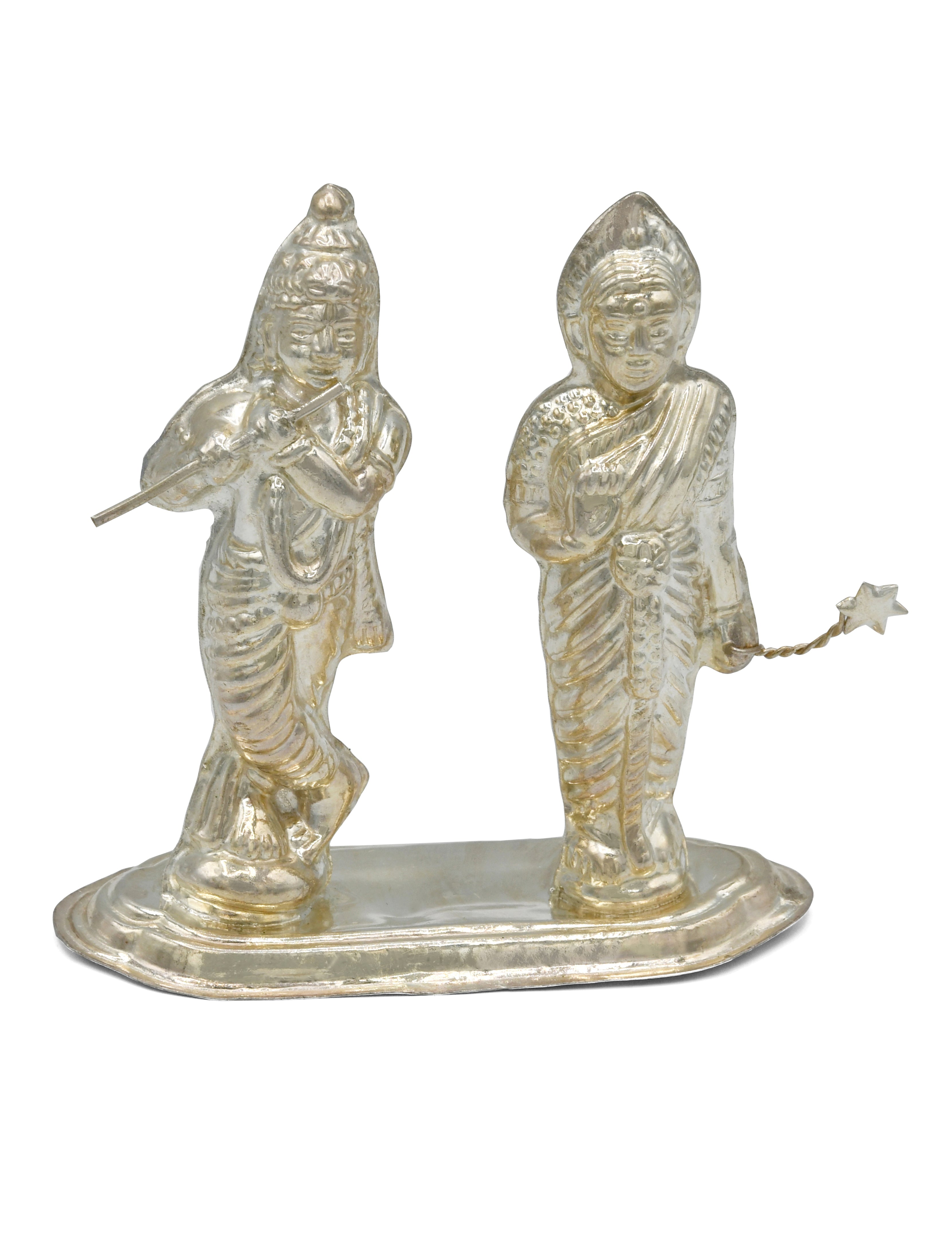 Silver Radhe Krishna Murti