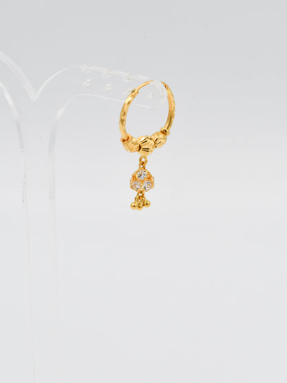 22ct Gold CZ Ball Jhumki Bali