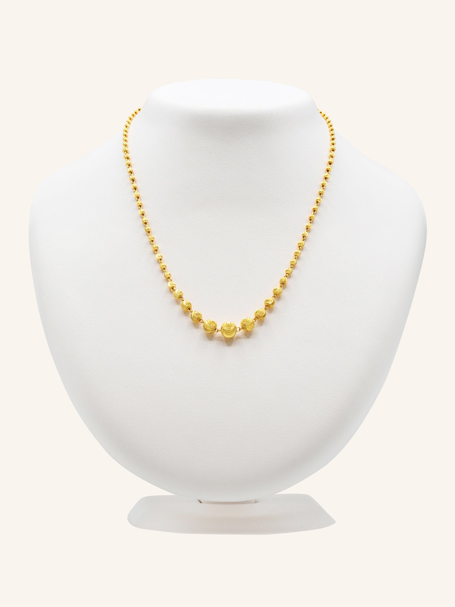 22ct Gold Ball Fancy Chain 11.22 GMS - Roop Darshan