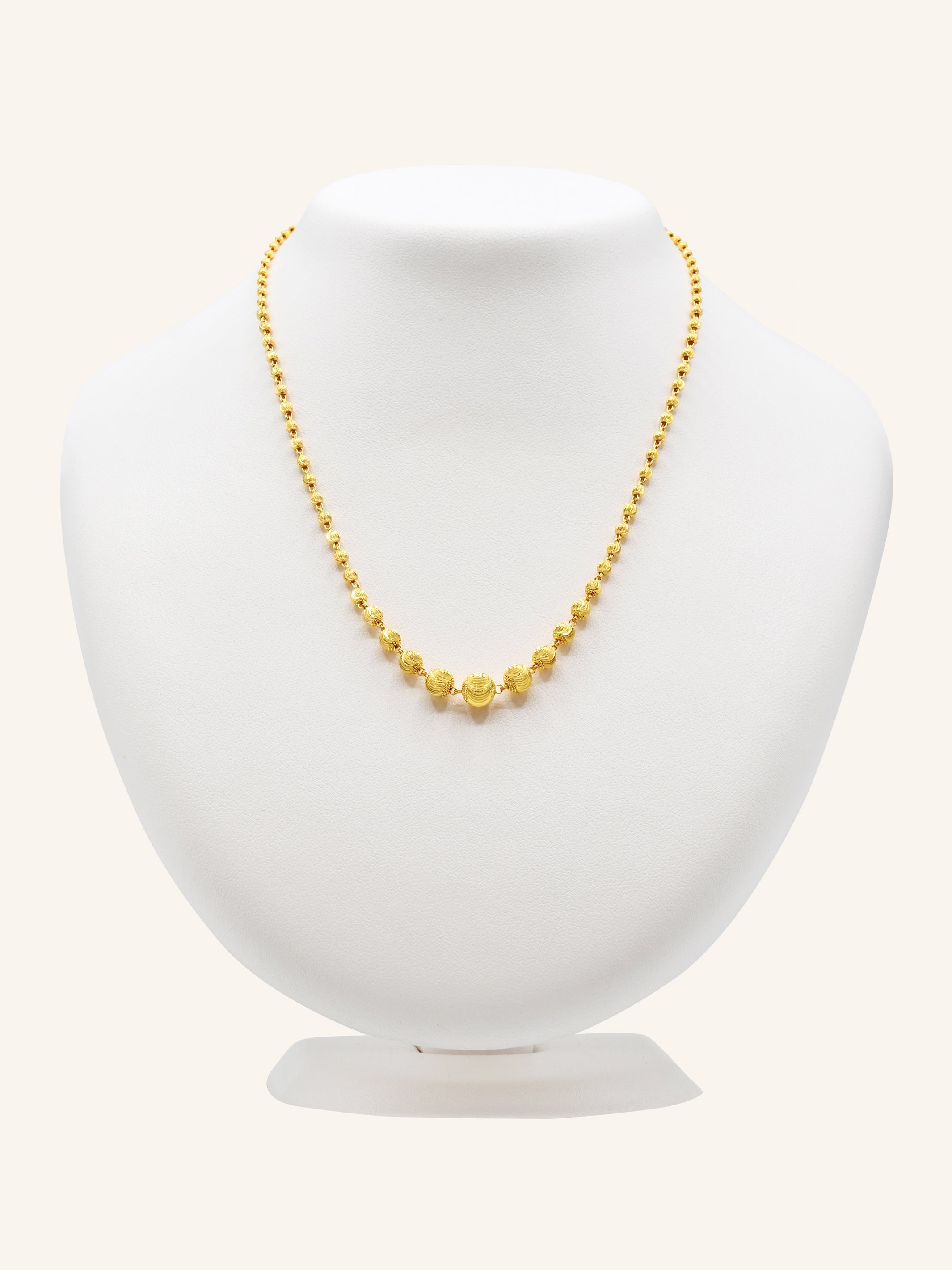22ct Gold Ball Fancy Chain 11.22 GMS - Roop Darshan
