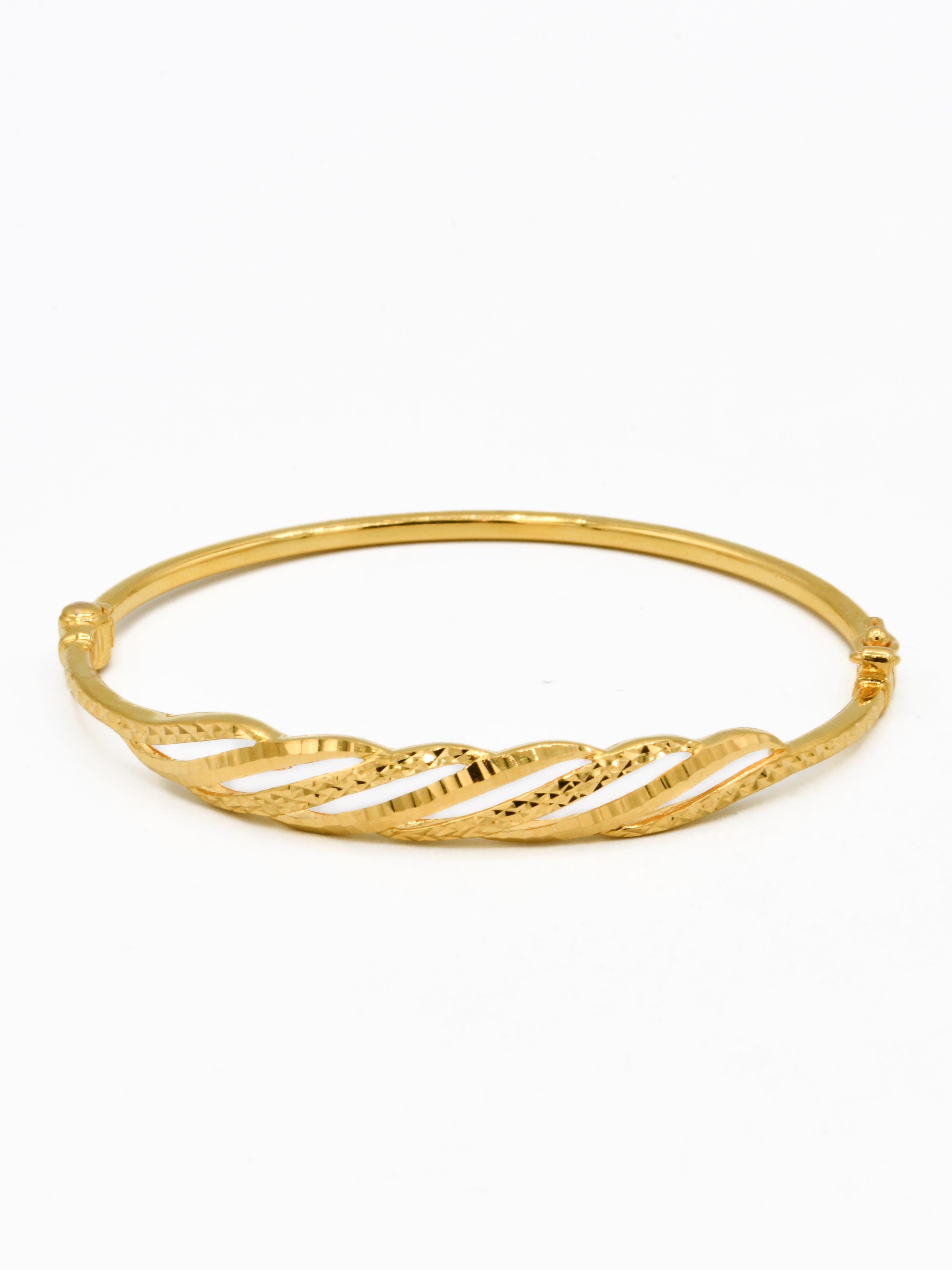 22ct Gold 1 Piece Ladies Bangle