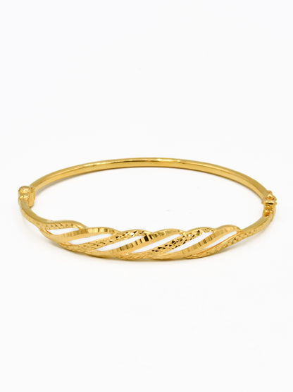 22ct Gold 1 Piece Ladies Bangle