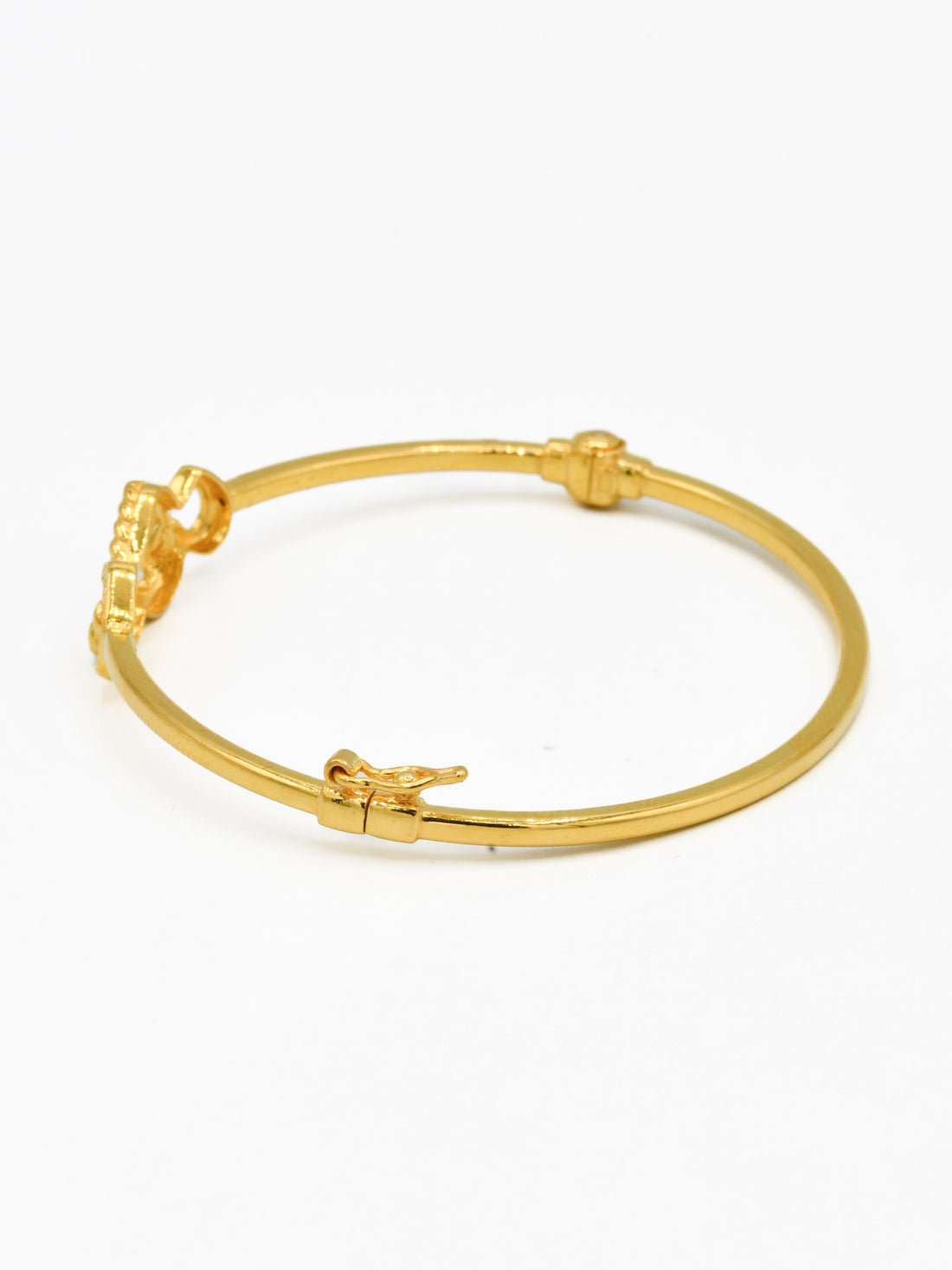 22ct Gold Heart 1 Piece Ladies Bangle