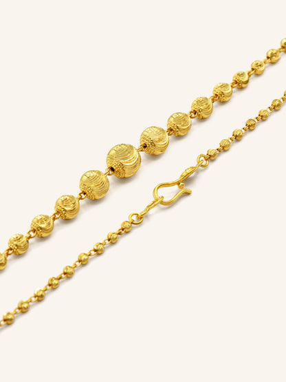 22ct Gold Ball Fancy Chain 11.22 GMS - Roop Darshan