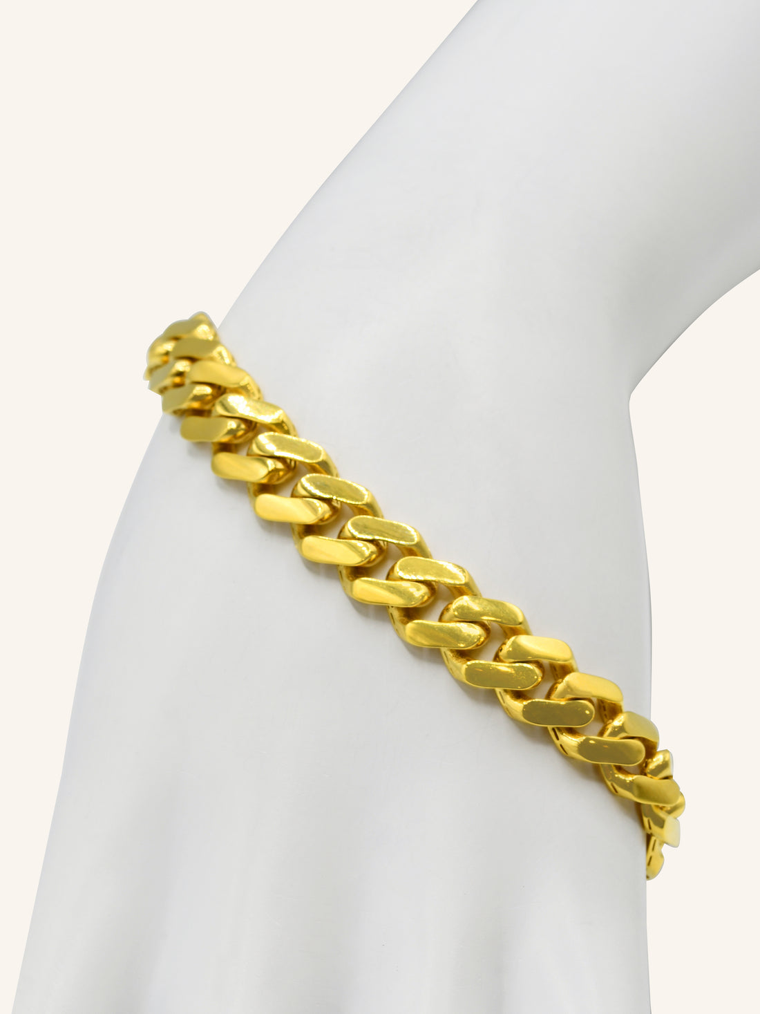 22ct Gold Hollow Curb Monaca Bracelet - Roop Darshan