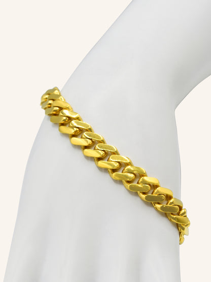 22ct Gold Hollow Curb Monaca Bracelet - Roop Darshan
