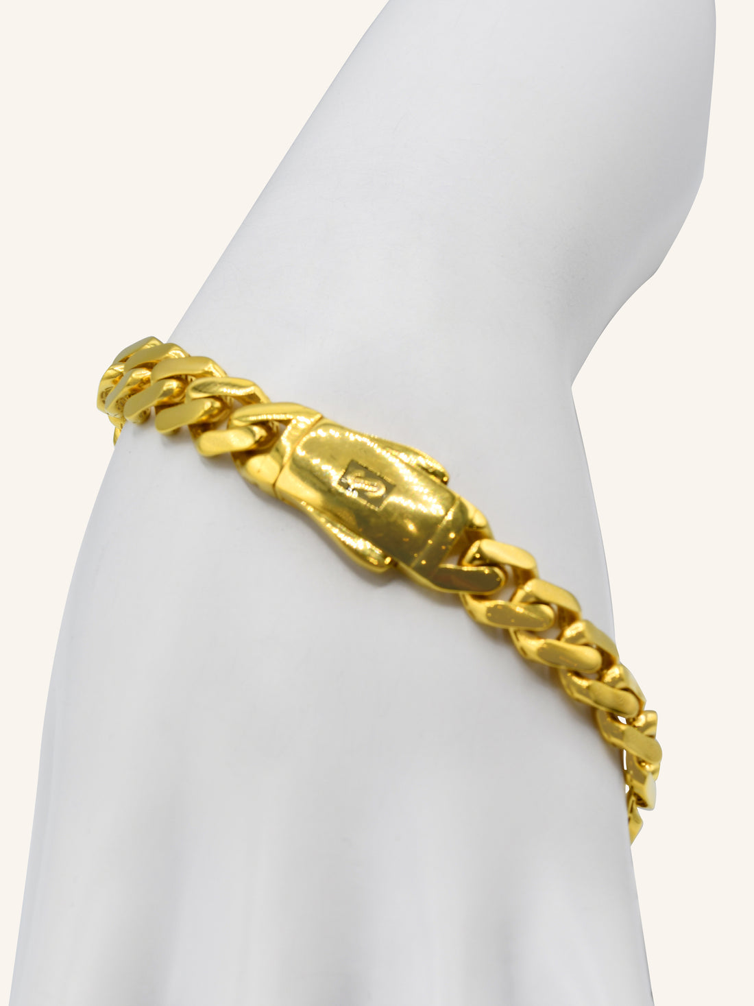 22ct Gold Hollow Curb Monaca Bracelet - Roop Darshan